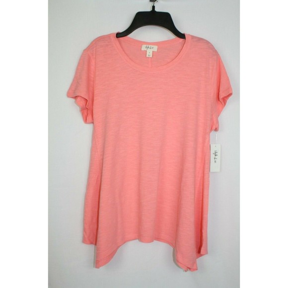 Style&co Women's Short Sleeve Tunic Blouse Shirt Top Size Small Orange - Picture 1 of 3